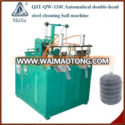 Double-cylinder with automatic cut mesh steel scourer machine